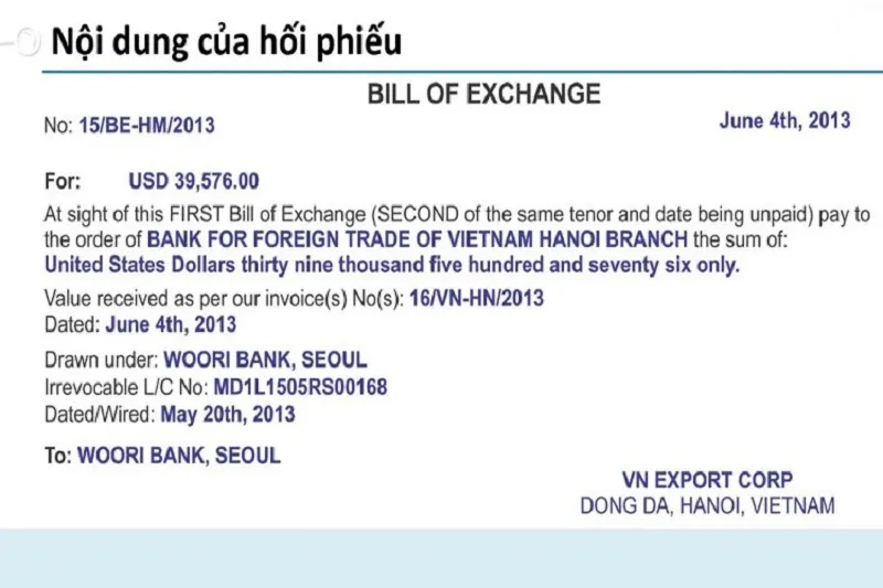 Hối phiếu - Bill of Exchange