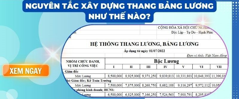 Nguyên tắc xây dựng thang bảng lương như thế nào?